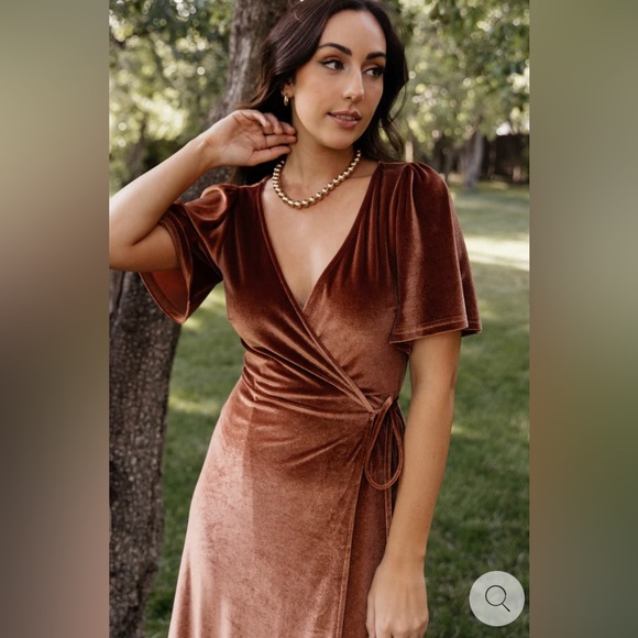 Baltic Born Meghan Velvet Wrap Maxi Dress size large - Picture 4 of 15